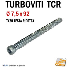 Carica l&#39;immagine nel visualizzatore di Gallery, Turboviti per calcestruzzo cemento muratura turbovite testa cilindrica ridotta ambrovit 07062 diametro 7,5mm zincata alta qualità vite viti per foro d 6 mm 7.5x92mm 9cm 90mm EAN 8032975172392
