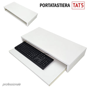 portatastiera estraibile per pc con spazio per tastiera e mouse bianco a estrazione professionale robusto bianco per scrivania sottopiano e soprapiano