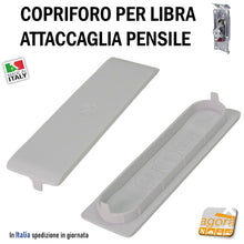 Carica l&#39;immagine nel visualizzatore di Gallery, COPRIFORO X ATTACCAGLIA PER PENSILE CUCINA H1 LIBRA CC5 BIANCO copertura cover per gancio supporto pensili cucina ferramenta livenza 63467010AB bianco
