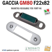 Load image into Gallery viewer, Riscontro Gaccia Bonaiti GM80 Magnetica Contropiastra per Serrature FORTY NG Regolabile
