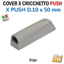 Carica l&#39;immagine nel visualizzatore di Gallery, Cricchetto Push Applicare Paracolpo con Cover Corto D10x50mm Grigio Rinforzato
