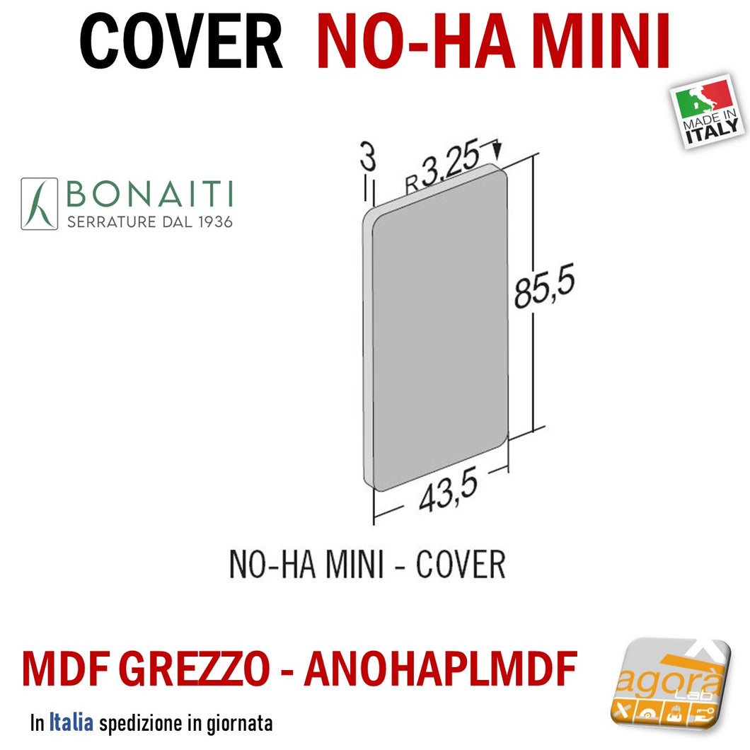 COVER PER MANIGLIA PORTA BONAITI INCASSO INVISIBILE NO-HA MINI MDF ANOHAPLMDF