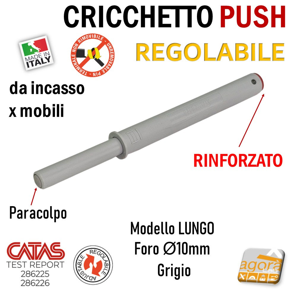 Cricchetto push regolabile strong lungo