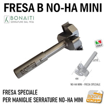 Load image into Gallery viewer, FRESA SPECIALE D44 PER SERRATURA BONAITI NO-HA MINI per mettere la maniglia sulla porta con la serratura invisibile 937 e 938 AFHW90395Z
