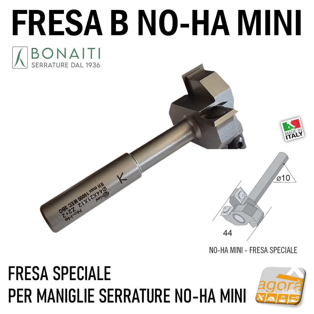 FRESA SPECIALE D44 PER SERRATURA BONAITI NO-HA MINI per mettere la maniglia sulla porta con la serratura invisibile 937 e 938 AFHW90395Z