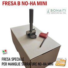 Load image into Gallery viewer, FRESA SPECIALE D44 PER SERRATURA BONAITI NO-HA MINI per mettere la maniglia sulla porta con la serratura invisibile 937 e 938 frese coltellini intercambiabili
