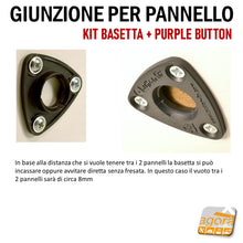 Carica l'immagine nel visualizzatore di Gallery, Giunzione pannelli mobili arredamento invisibile a scatto pressione incastro click nascosta regolabile Button Fix Type 3 base triangolare
