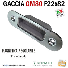 Carica l'immagine nel visualizzatore di Gallery, GM80 Bonaiti 4GM800040C5 4GM80040C5 contropiastra per serratura Forty NG Smart magnetica 22x82mm cromo lucido
