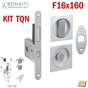 SLIDING DOOR LOCK KIT BONAITI TQN F16x160 G500+TIR BATHROOM WC COIN CHROME SAT Q8 E50