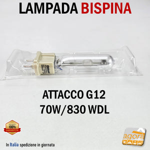 Lampada 70w/830 WDL G12 OSRAM HCI-T per faro da negozio e locale attacco Bispina warm light ricambio faretti