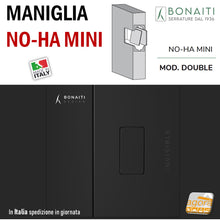 Load image into Gallery viewer, Maniglia invisibile porte senza serratura Bonaiti Double B NO HA nascosta incassata porte rasomuro rasoparete filomuro armadi cassetti cassettiere cabine armadio
