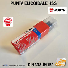 Carica l'immagine nel visualizzatore di Gallery, Punta elicoidale Wurth a forare per metallo HSS DIN338 MM 1,0-13,0
