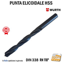 Carica l'immagine nel visualizzatore di Gallery, Punta elicoidale Wurth a forare per metallo HSS DIN338 MM 1,0-13,0
