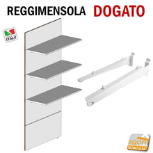 Carica l&#39;immagine nel visualizzatore di Gallery, reggimensola reggiripiano reggipiano supporto per ripiani mensole mensola pannello slatwall ripiano staffe parete dogata attacco a doga dogati slatwall canalina ripiani arredo allestimento esposizione
