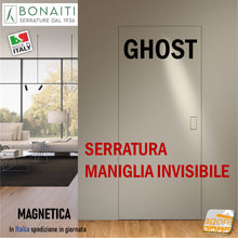 Load image into Gallery viewer, serratura per porta maniglia invisibile complanare bonaiti ghost 310-gf42 frontale 18x196mm 4031000097 passage magnetica maniglie invisibili
