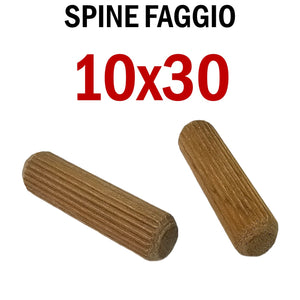 SPINE FAGGIO STRIATE D 10X30MM TASSELLO IN LEGNO PER MOBILI SPINA LEGNO tassello in legno di qualità per assemblaggio mobili diametro 10 mm lunghezza 30mm