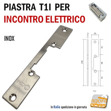 Carica l&#39;immagine nel visualizzatore di Gallery, CONTROPIASTRA PIASTRINA PER INCONTRO ELETTRICO ESTERNO FRONTALE QUADRO 130X25MM SPESSORE 3MM cdvi t1i simmetrico centrato 25x130mm rettangolare acciaio inossidabile inox
