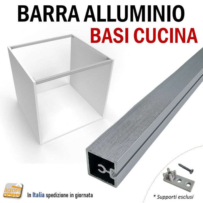 BARRA ALBEAM CONNESSIONE PER BASI BOX CUCINA TRAVERSO COLLEGAMENTO 18X18 ALLUMINIO