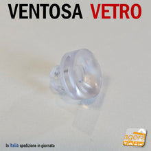 Carica l'immagine nel visualizzatore di Gallery, Ventosa per Ripiano Vetro Cristallo D10mm per foro D 5mm Trasparente per mobili e Top Vetro
