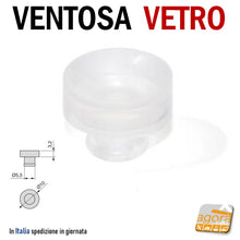 Carica l'immagine nel visualizzatore di Gallery, Ventosa per Ripiano Vetro Cristallo D10mm per foro D 5mm Trasparente per mobili e Top Vetro
