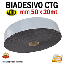 Load image into Gallery viewer, Nastro Biadesivo per cartongesso 50mm x 20 metri rotolo 5cm 20mt professionale ctg biadesivizzato
