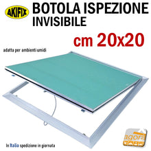 Carica l'immagine nel visualizzatore di Gallery, SPORTELLO BOTOLA D'ISPEZIONE A FILO PUSH CARTONGESSO AKIFIX 20-30-40-50-60 cm
