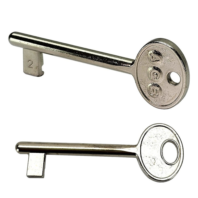 Chiave per porta interna serratura patent AGB cromo cromata nichelata normale standard semplice originale cf 1 2 3 4 5 6 7 8 9 10 11 12 nuova in pronta consegna