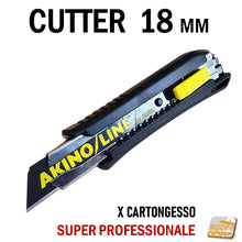 Carica l'immagine nel visualizzatore di Gallery, cutter taglierino per cartongesso cartongessisti professionale akifix per lastra lastre ctg lame da 18 mm
