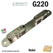 Carica l'immagine nel visualizzatore di Gallery, Riscontro Gaccia Nichel Sat G220 Bonaiti 139x19 x Serrature 2001 Meccaniche nichelato satinato lucido
