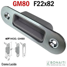 Carica l'immagine nel visualizzatore di Gallery, gaccia incontri per serrature magnetiche 82x22 mm regolabile Bonaiti GM80
