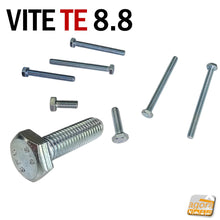 Load image into Gallery viewer, vite TE viti testa esagonale bulloni filettati bullone metrico zincato filetto totale UNI5739 8.8 zincati ZN M8 M10 M6
