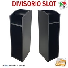 Load image into Gallery viewer, room divider servetto slot vlt machines table tall black coffee table narrow column ashtray version double top also with bag holder and internal accessories - servetto divisorio slot vlt
