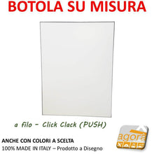 Load image into Gallery viewer, SPORTELLO BOTOLA SU MISURA INCASSO CARTONGESSO A FILO INVISIBILE PUSH CM 40X50H CLICK CLACK
