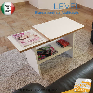 Tavolino Comodino Panchetta Servetto x Stampante Ufficio Relax Soggiorno LEVEL multistrato