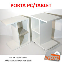 Carica l&#39;immagine nel visualizzatore di Gallery, Tavolo Tavolino Multiuso Table BIANCO servetto Letto Divano Pc Tablet Multifunzione
