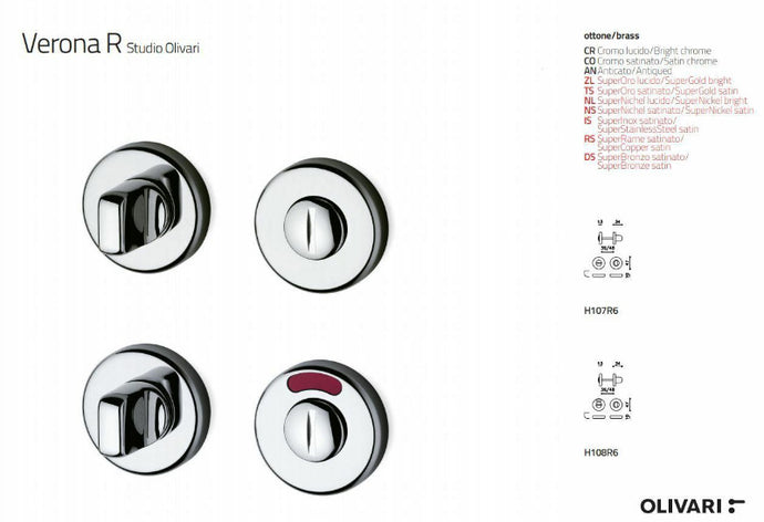 BOCCHETTA PORTA WC LIBERO/OCCUPATO MONETA OLIVARI VERONA CR OP H108R6 NOTTOLINO scheda