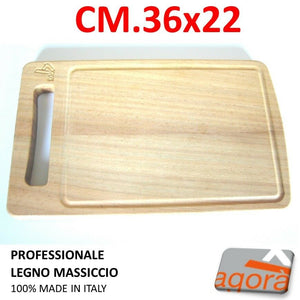 TAGLIERE LEGNO MASSICCIO 36X22cm 100% MADE IN ITALY ARTIGIANALE X BAR E CUCINA