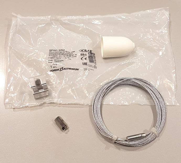 KIT CAVO DI SOSPENSIONE GLOBAL TRACK SPW1-3/5M L.500CM PER BINARIO ELETTRIFICATO