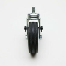 Load image into Gallery viewer, WHEELS WHEEL D80mm W/THREADED PIN M10x15 W/CHROME ROTATING NON-SLIP BRAKE
