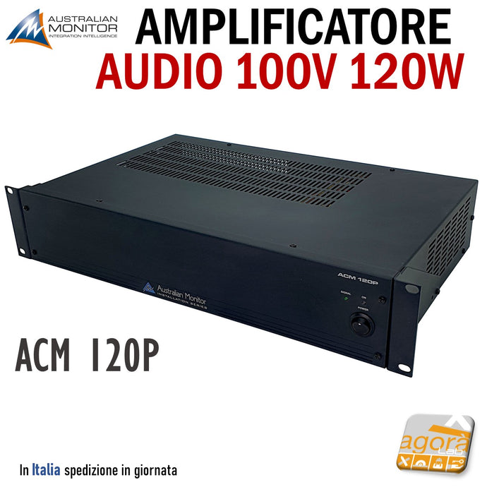 AMPLIFICATORE AUDIO AUSTRALIAN MONITOR ACM 120P 120W POWER AMPLIFIER 80 OHM 100V