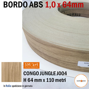 BORDO ABS SM'ART CONGO JUNGLE J004 1,0 X 64MM ROTOLO 110MT PER BORDATRICE originale sm art bordo digitale venato legno