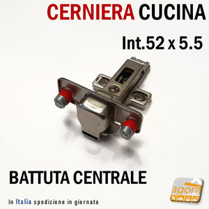 CERNIERA CUCINA MEZZO COLLO RICAMBIO (SALICE-BLUM-WURTH) 35mm AGGANCIO RAPIDO.
