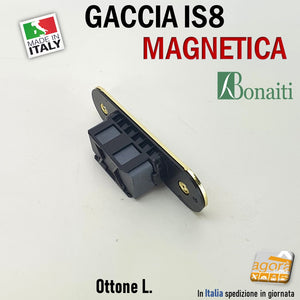 Riscontro Gaccia Ottone IS8 Magnetico Bonaiti per Serrature B-forty Scrocco Centrale CX Incontro mm 82x22