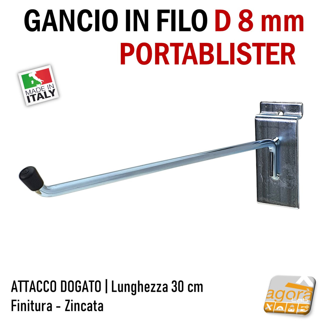 Gancio doppio cromato 10 cm per dogato - Pack da 20 Gancio doppio cromato 10 cm per dogato - Pack da 20