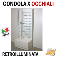 Load image into Gallery viewer, Gondola Optical Display for Glasses Holder LED Illuminated with Drawer on Wheels
