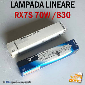 Lampadine Philips Master Colour CDM-TD 70w/830 Rx7s attacco lineare per faro da negozio e locale Lampada per Ricambio Nuove