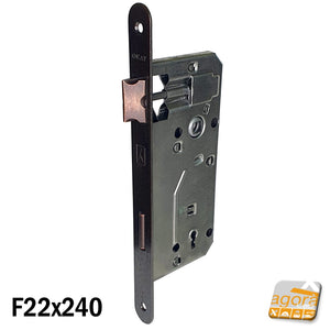 Sostituzione serratura porta OKAY Bonaiti 540T Frontale 22x240mm bronzo bronzata chiave patent Entrata 50mm I90 5