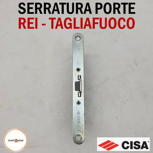 SERRATURA PORTA REI TAGLIAFUOCO YALE FRONTALE 24x235mm E65 I72 CISA 43020-65 con doppio cilindro