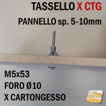 Load image into Gallery viewer, TASSELLO X CARTONGESSO ACCIAIO FILETTO M5  5-16 MM
