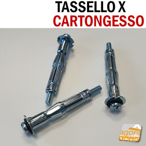 TASSELLO X CARTONGESSO ACCIAIO FILETTO M5 FORO Ø10 X SPESSORE 5-16 MM ESPANSIONE